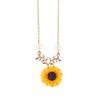 Novo colar de pérolas e flores, joia, colar elegante, pingente de girassol, acessórios para suéter
