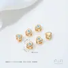 Coração de Pêssego Pequeno com Zircônia Incrustada 14K Ouro Preenchido Coração Contas Espaçadoras Pequenas Acessórios Pulseira DIY com Contas Colar Material de Joalheria