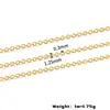 Cadena Cruzada de Acero Inoxidable Aplanada en Forma de O Cadena de Acero de Titanio Oro de 18 Quilates Hecho a Mano DIY Collar Pulsera Accesorios para Ropa