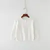 Novedad Estilo Ins Suéter de Primavera y Otoño Color Caramelo Cárdigan Color Sólido Cárdigan Pequeño Ropa Exterior para Niños Suéter de Algodón