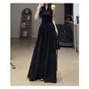 Vestido de Verano Elegante con Cuello Halter en V Estilo Francés para Mujer, Color Albaricoque Impresionante, Falda Larga de Corte A que Ceñe la Cintura