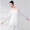 Roupas de Dança Clássica, Blusa Elegante de Gaze, Roupas de Performance, Roupas de Prática de Rima Corporal de Fada da Dança Chinesa, Treinamento Básico Han e Tang