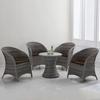 Conjunto de Três Peças de Cadeira de Rattan Nórdica Simples Sofá de Rattan Trançado Cadeira Combinação de Mesa de Chá e Cadeira para Casa Pátio Externo Lazer