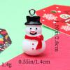 Colgante Pequeño de Resina Navideña Papá Noel Árbol de Navidad Decoración Colgante Pequeño Aretes DIY Collar Suministro Transfronterizo