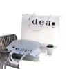 Bolsa de Hombro Nueva Estilo No Tejida, Bolsa Cuadrada y Redonda, Logo Personalizado, Bolsa de Hombro para Tienda de Ropa, Bolsa de Luna Universal para Centros Comerciales