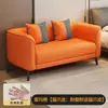 Sofá para sala de estar, apartamento pequeno, tecido resistente a arranhões de gato, de dois ou três lugares, adequado para aluguel, design simples, quarto, loja de roupas, área de descanso, sofá pequeno