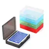 Caja de almacenamiento para cartas de juego, caja de cartas transparente con temática de abejas, portatarjetas de plástico, caja rectangular para cartas de póker, juego de 2 cajas de PP
