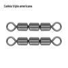 Anel de Oito, Girador de Alta Velocidade de Três Elos Estilo Americano, Conector de Anel de Oito, Acessórios de Pesca