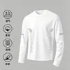 [Envío Rápido] Camiseta de Manga Larga para Hombre, Ropa Interior de Otoño para Hombre, Corte Holgado, Capa Base Elástica, Camiseta Estampada para Hombre