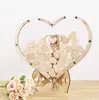 Artesanías de Madera Adornos Libro de Invitados de Boda Mesa Día de San Valentín Celebración de Boda Fiesta Firma Escritorio Decoración de Corazón