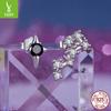 Pendientes de plata de ley 925 bañados en platino con doce constelaciones y diseño de nicho femenino con estrella Mang, estilo europeo y americano, sencillos.