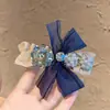 Presilha de Cabelo Estilo Francês de Luxo Leve com Laço de Pérola, Presilha Bico de Pato, Presilha BB, Acessório de Cabelo Super Delicado com Strass, Ornamento de Cabelo de Luxo Elegante de Alta Qualidade
