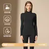 Conjunto de Ropa Interior Térmica Cálida de Cachemira y Seda para Hombre y Mujer Otoño Invierno con Felpa Gruesa Capa Base Cepillada Top de Otoño Pantalones de Otoño