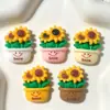 Accesorios Grandes de Resina de Girasol al por Mayor Accesorios DIY Materiales para Manualidades Flores para Zapatos Pegatinas para Tazas de Agua Pegatinas de Pegamento de Crema