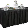Saia de Mesa Retangular Descartável Toalha de Mesa Plástica PE à Prova de Óleo Decoração de Festa Casamento Mesa de Sobremesas Festa de Aniversário Suprimentos