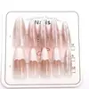 Rubor en Polvo Nude Transparente Hielo, Uñas Almendradas de Longitud Media Degradadas, Piezas de Uñas tipo Gelatina Suaves y Translúcidas, Adecuado para el Trabajo Diario, Iluminador de Cutis, Disponible para Venta al por Mayor