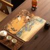 Mantel rectangular de imitación de hilo Xiangyun, para té seco, nuevo, chino, de alta gama, zen, de doble cara, con aislamiento térmico, estilo vintage.