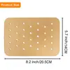 Papel absorvente de óleo para air fryer transfronteiriço, papel manteiga para assar em panela dupla, forma antiaderente, papel de óleo de silicone 14*20,5cm em estoque