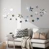 Espejo transfronterizo de Amazon, estrellas huecas, pegatinas de pared tridimensionales acrílicas de 1 mm, pegatinas de pared para decoración del hogar