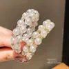 Pulseira Aberta de Camada Dupla com Pérolas e Cristais de Diamante Estilo Palácio Retrô Joias de Luxo Leve de Alto Padrão Venda por Atacado