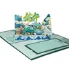 Tarjeta de felicitación 3D Estéreo de Escultura de Papel de Alta Gama para el Festival del Bote del Dragón, Regalo Creativo Personalizado en Blanco para Bendiciones y Bienestar