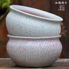 Vaso Grande de Terracota Feito à Mão, Vaso de Cerâmica Rústica de Grande Diâmetro para Suculentas e Flores, Vaso de Cerâmica para Plantas Suculentas com Formato de Tronco Velho