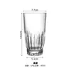 Copa de Cóctel Retro de Vidrio, Vaso Rayado para Jugos, Vaso de Agua, Vaso para Bebidas de Alto Valor Estético, Vaso para Café Americano con Hielo
