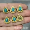Tecnología de Incrustación de Cobre Puro Ojo de Buda Sin Fase de Pino Accesorios de Turquesa Cuentas Sueltas Cuentas Budistas DIY Accesorios de Joyería