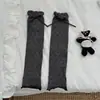 Ioulor Nuevos Cubrecalcetines Retro de Lunares Estilo Japonés Y2K Calcetines Holgados con Lazo Calcetines de Doble Aguja para Mujer Calentadores de Piernas Adelgazantes