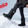 Comércio Exterior Inverno Tamanho Grande Sapatos Femininos Novos Masculinos e Femininos Botas Longas Antiderrapantes Femininas Veludo Quente e à Prova de Frio Sapatos de Algodão Transfronteiriços