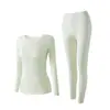 Ropa para embellecer la piel con ácido hialurónico Tallas grandes para mujer Ropa de otoño y Pantalones de otoño Top de cuello bajo Ropa interior térmica de otoño e invierno Cuerda interior base ultradelgada