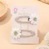 Conjunto de Grampos de Cabelo Margarida Fresca para Menina da Amazonia Acessórios de Cabelo Florais Presilha para Franja Tecido Fofo Grampo de Cabelo Feito à Mão 3684