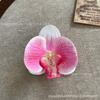 Cabeza de Flor de Phalaenopsis de Película Artificial Impresa en 3D Horquilla para el Cabello de Celebridad de Internet Souvenir de Boda Caja de Dulces de Boda Flores Falsas Decoradas a Mano