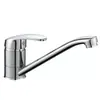 Grifo Giratorio de Caño Largo Transfronterizo, Grifo de Lavabo Caliente y Frío de Escritorio, Grifo de Agua Caliente y Fría de Base de Herradura de Agujero Único