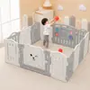 Qiaole Bear Bebé Valla para Bebé Interior Hogar Juego Barandilla Niños Valla Sobre el Suelo Tapete de Gateo Parque de Atracciones