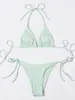 Bikini sexy de tres piezas nuevo europeo y americano 2026 con pequeños detalles recortados, transfronterizo, AliExpress