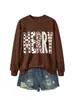 Amazon Wish Navidad nueva moda versátil para mujer sudadera alegre de cuadros lunares florales para exportación