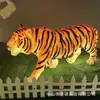 Família de Tigres Fibra de Vidro Luminosa LED Resina Escultura de Tigre Turismo Cultural ao Ar Livre Passeio Noturno Área Cênica Iluminação de Parque