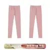 Calça longa feminina pura para mães de meia-idade e idosas, calça de lã completa, tamanho grande, folgada, calça térmica de inverno para idosos, calça fina