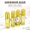 Nueva Botella de Vidrio para Perfume Electrochapada, Botella con Atomizador de Presión, Botella Vacía Portátil Estampada en Oro, Botella para Aceites Esenciales, Botella Vacía de Alta Gama