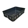 Caja de plástico PP antiestática al por mayor, varios tamaños, marco de plástico cuadrado negro, caja de plástico abatible antiestática