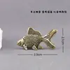 Ano após Ano, Há uma Abundância como um Peixe na Água, Peixinhos Dourados Miniaturas de Latão Puro Ornamentos de Carpa, Artesanato para Atrair Riqueza para Mini Sala de Estar Escritório