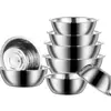 Tazón Engrosado de Acero Inoxidable, Multiusos para Uso en la Cocina, para Lavar Verduras, Lavar Arroz, Colar Fruta, Mezclar, Batir Huevos, Amasar Masa y como Recipiente Redondo para Condimentos