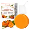 Jabón de Caqui Desodorante Transfronterizo Personalizado, Jabón Artesanal para Eliminación de Olores, Limpieza Facial, Control de Grasa, Hidratación, Suavizado de la Piel y Procesamiento de Jabón