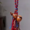 Colgante de Campana de Moneda Tallada de Madera de Azufaifo Rayada por un Rayo con Espíritu de Montaña y Cordón, Colgante para Bolso Estilo Chino, Llavero de Coche