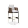 Mesa e cadeiras de vime casuais escandinavas para áreas externas, pátio, jardim, hotel, restaurante, mesa de jantar ao ar livre e combinação de cadeiras, vendas diretas da fábrica