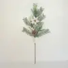 Decoraciones Navideñas de Agujas de Pino Artificiales Transfronterizas, Accesorios de Rama de Pino Individuales, Flores Navideñas de Plástico, Piñas, Decoraciones Festivas