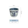 Harmony Home Cuencos, Platos, Vajilla, Tazones para Sopa, Tazones para Fideos de Cerámica con Carácter "Fu", Estilo Chino Tradicional Grande, Color Bajo Esmalte, Vajilla China para el Hogar