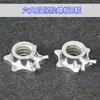 Haste de conexão de barra de haltere galvanizada por eletrodeposição, porca, clipe de barra olímpica, furo pequeno de 2,5 cm, barra revestida de borracha, haste roscada, haltere universal, barra de halteres