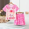 Sudeste Asiático Pijamas Infantis Meninas Verão Terno de manga curta Roupas para casa da menina Roupas para casa do bebê infantil Atacado